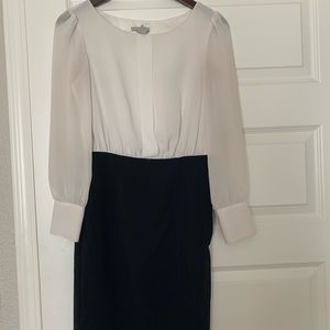 H&M black and white pencil dress